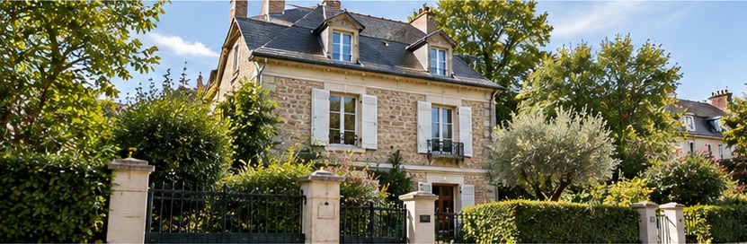 Maison de caractère avec jardin dans les Hauts-de-Seine, exemple de bien immobilier hérité